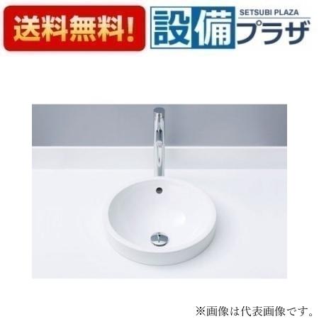 [L-2841+LF-YE340SYHC+LF-3VK&times;2+LF-105SAL+A-6224]INAX/LIXIL 円形洗面器 ベッセル式施工 シングルレバー混合水栓 エコハンドル 壁給水・床排水 Sトラップ｜設備プラザ