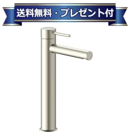 プレゼント付き[LF-YE340SYHC/SNI]INAX/LIXIL シングルレバー混合水栓　排水栓なし ベッセル用ロングタイプ eモダン エコハンドル シャインニッケル ※納期約2週間