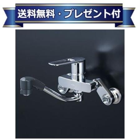 ＼4/30までエントリーで最大10万Pバック／プレゼント付き [MSK110KERFKT]KVK シングルレバー式シャワー付混合栓 楽付王 一般地用