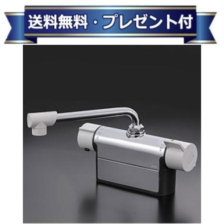 ＼4/30までエントリーで最大10万Pバック／プレゼント付き [MTB200DWP1]KVK デッキ形サーモスタット式混合栓 取付ピッチ100mm 190mmパイプ付 寒冷地用〈KM771Zの後継品〉