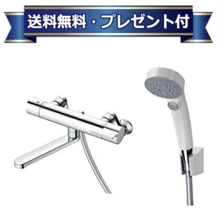 プレゼント付き [TBV03407Z1]TOTO 浴室用水栓金具 GGシリーズ 壁付サーモスタット混合水栓 コンフォートウェーブクリックシャワー 寒冷地用〈TBV03407Zの後継品〉
