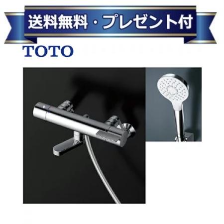 プレゼント付き [TBV03447ZA]TOTO 浴室用水栓金具 GGシリーズ 壁付サーモスタット混合水栓 コンフォートウエーブ めっき 寒冷地用〈TBV03447Zの後継品〉