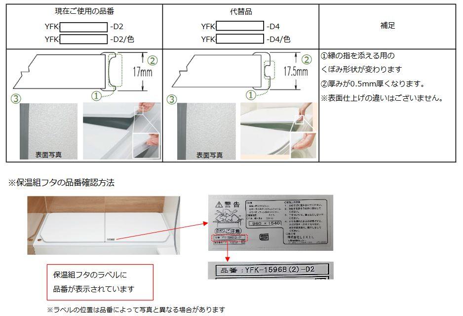 LIXIL(リクシル)INAX フロフタ 組フタ YFK-1596C(1)
