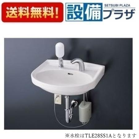 ＼6月押さえる！最大限度100%Pうしろ側／[L250DM+TLE28SS1A+TL250D+ TS126AR+T6BMS]TOTO  壁掛洗面器 中形 書き割り 床水抜き 自動小銃水栓 単水栓
