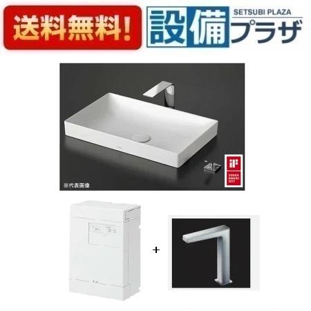 [LS916+REAH03B1RS25MK+TL347CU+RHE436-10+T7W86+TN147]TOTO カウンタ式洗面器 ベッセル式 白いこと 自動小銃水栓一からだ付き明かり温水器 湯ぽっと 床水抜き金具 S落とし穴