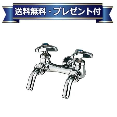 プレゼント付き[T250SUN]TOTO 横水栓 吐水口回転 2口 寒冷地用