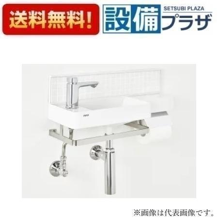 [L-D102NLC-W]INAX/LIXIL オールインワン手洗　 バックパネルあり　寒冷地　左仕様　 壁給水・壁排水 Pトラップ｜設備プラザ