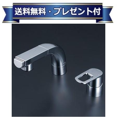 プレゼント付き[FSL120DZETHS]KVK 洗面用水栓　シングル洗髪シャワー eレバー 　撥水　寒冷地用｜設備プラザ