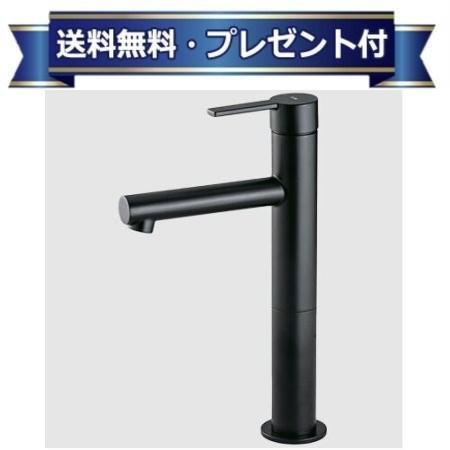＼4/30までエントリーで最大10万Pバック／プレゼント付き [MSL190DLEM5]KVK シングル混合栓　ロングボディ　一般地・寒冷地共用　泡沫吐水　マットブラック
