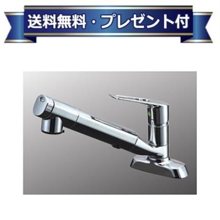 ＼4/30までエントリーで最大10万Pバック／プレゼント付き[KM5081ZTECJS]KVK 浄水器内蔵用シングルシャワー付混合栓 浄水カートリッジ付 寒冷地