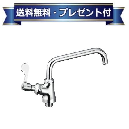 プレゼント付き[A5371L-13]三栄水栓 SANEI 厨房用立形上向自在水栓（左ハンドル）共用形 単水栓