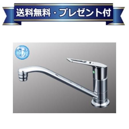 ＼4/30までエントリーで最大10万Pバック／プレゼント付き[KM5011ZUTMEHS]KVK 取付穴兼用型・シングル混合栓 262mmパイプ付 寒冷地