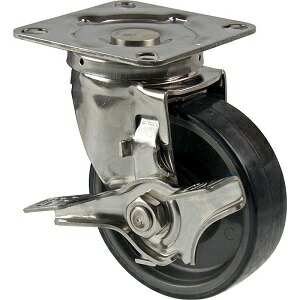 ナンシン ステンレス鋼キャスター 自在ストッパー付 SU-STC-150NB S-2 一皿印字機 ナイロン ベアリング入 寛容に接する掛け目160daN （1600N）