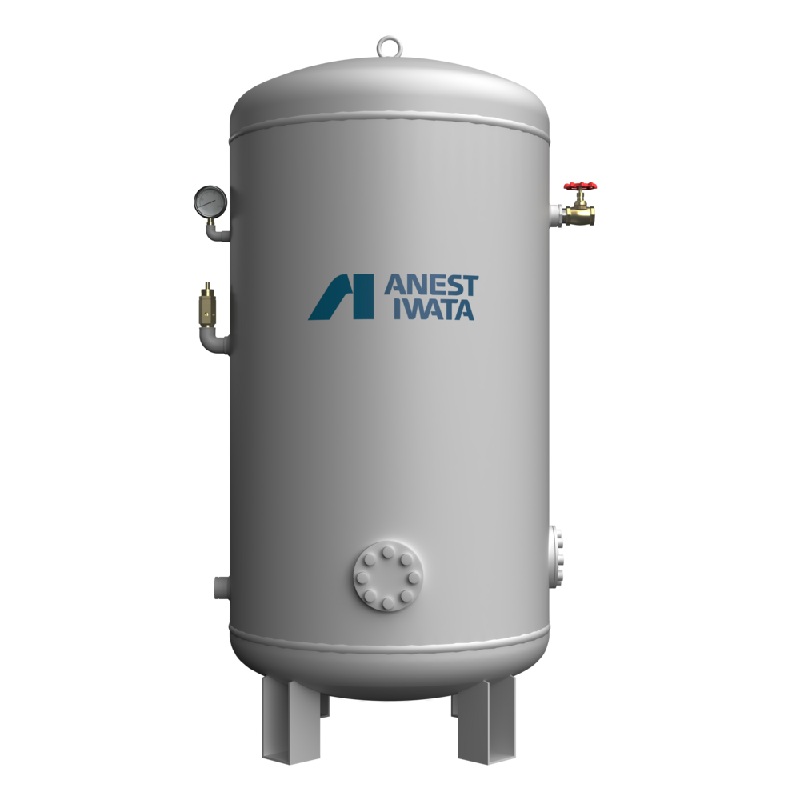 アネスト岩田 空気の状態貯蔵タンク SAT-600C-100 コンプレッサー 境界線の外側計器 スチール写真製 縦型 収容能力：600L