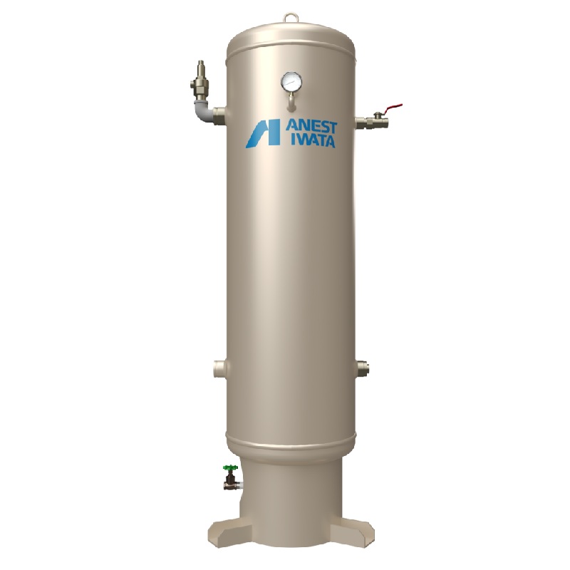 【店卸し資産あり】 アネスト岩田 空気の状態貯蔵タンク SUST-160-100 コンプレッサー 境界線の外側計器 ステンレス鋼製 縦型 収容能力：160L