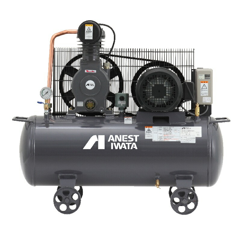【在庫あり】 アネスト岩田 コンプレッサー TLP15EF-10M6 60Hz専用 タンクマウント 給油式 圧力開閉器式 三相200V 1.5kW 60Hz