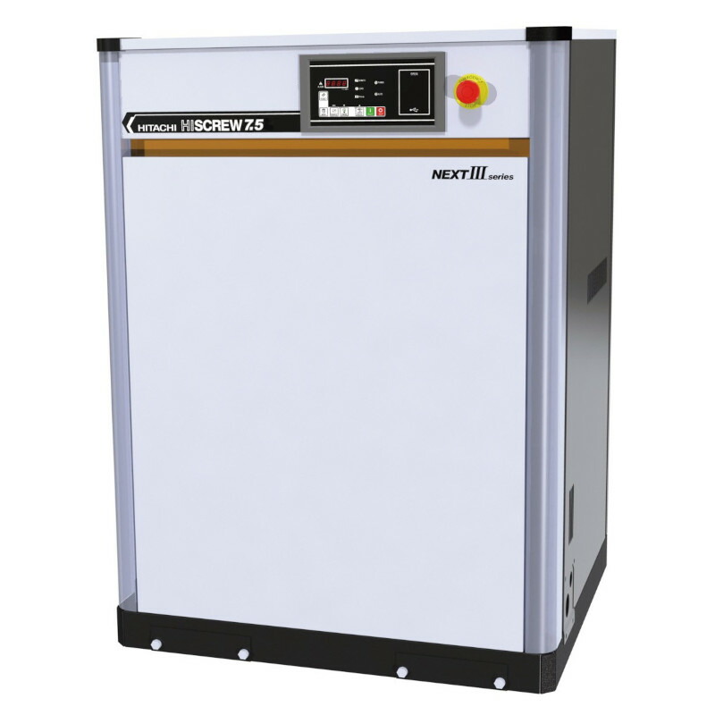 日立 コンプレッサー OSP-7.5M6ARN3 スクリュー圧縮機 60Hz専用 給油式 固定速 空冷式 三相200V 7.5kW 最高圧力0.83MPa ドライヤー付き NEXT3 M-type