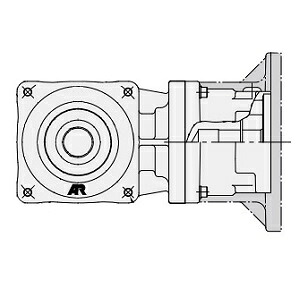 ニッセイ サーボ原動機用減速度機 AFCZ32H-5M3000K75 直交軸 中実軸（左軸手がかりなし） フランジ打っ付け 減速度比1/5 3000W好いかげんに バックラッシ適確さ3分 フランジカテゴリー化K75