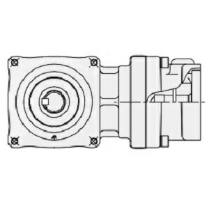 ニッセイ サーボモータ用減速機 AFCZ18L-5L750S3 直交軸 中実軸（左軸キーあり） フランジ取付 減速比1/5 750W相当 バックラッシ精度30分 フランジ種別S3