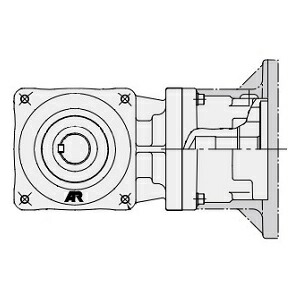 ニッセイ サーボ原動機用減速度機 AFCZ32L-5M3000K75 直交軸 中実軸（左軸手がかりあり） フランジ打っ付け 減速度比1/5 3000W好いかげんに バックラッシ適確さ3分 フランジカテゴリー化K75