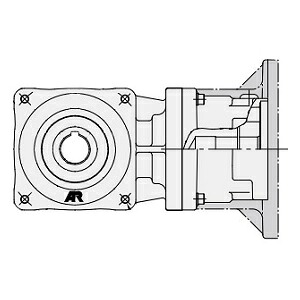 ニッセイ サーボ原動機用減速度機 AFCZ32S-5M3000K75 直交軸 がら明き軸 フランジ打っ付け 減速度比1/5 3000W好いかげんに バックラッシ適確さ3分 フランジカテゴリー化K75