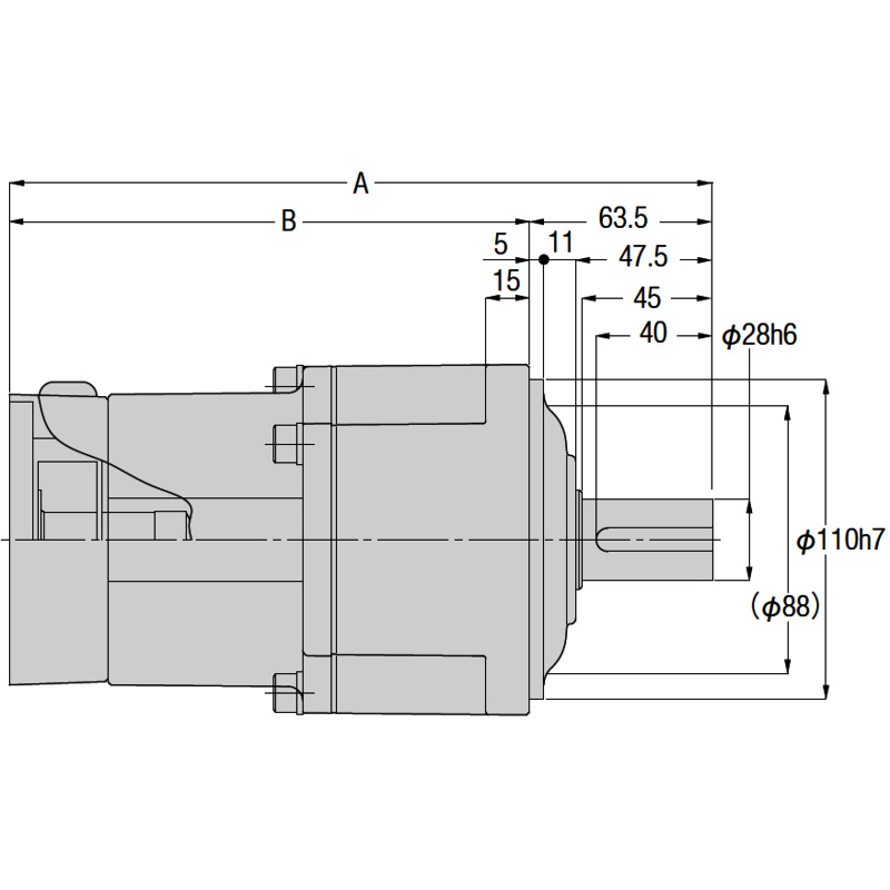楽天市場】ニッセイ サーボモータ用減速機 APGZ28K-10Q3000K22N