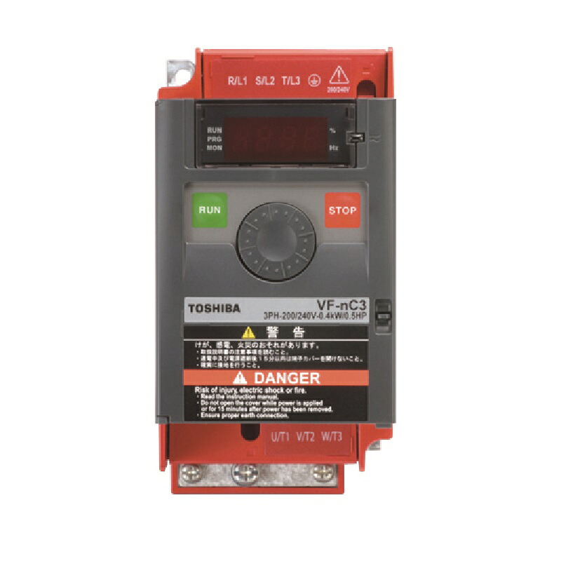 東芝 インバータ VFNC3-2004P (三相原動機取り締まる用) VF-nC3つづき物 三相 200V 0.4kW 飾り気の無い・小っちゃいはたご屋取り替えっこ