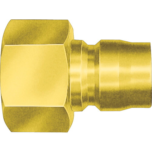 日東 TSPカプラ 1TPF BRASS 真ちゅう製(おねじ取付用プラグ) 相手側R1/8(00563) 50個まとめ売り 50個 【まとめ売り商品】｜設備プロ王国　店
