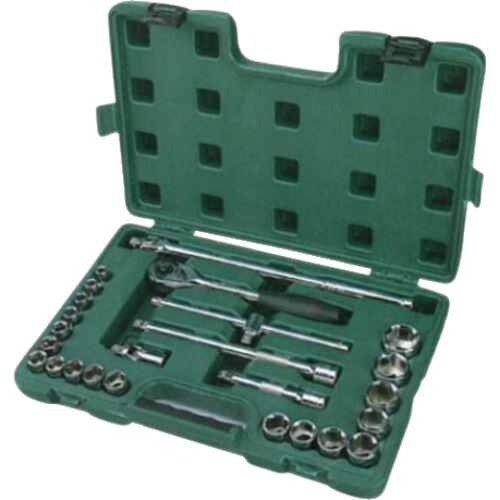SATA 6角ソケットレンチセット 09061 差込角12.7mm(25点)