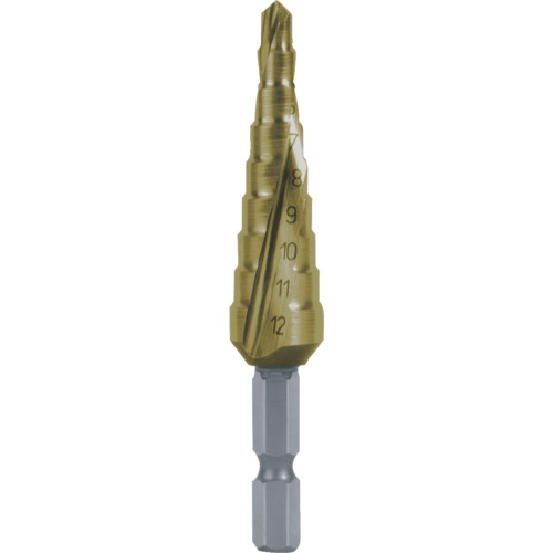 RUKO 2枚刃スパイラルステップドリル(六角軸タイプ) 101050-9TH 12mm チタン｜設備プロ王国　店