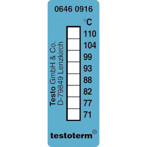 TESTO サーモ米突・磁気テープ(+71～110℃) 0646.0916 +71-+110 10冊まとめ売り 10冊 【まとめ売り商いもの】