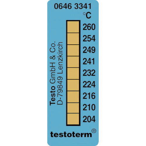 TESTO サーモ米突・磁気テープ(+204～260℃) 0646.3341 +204-+260 10冊まとめ売り 10冊 【まとめ売り商いもの】