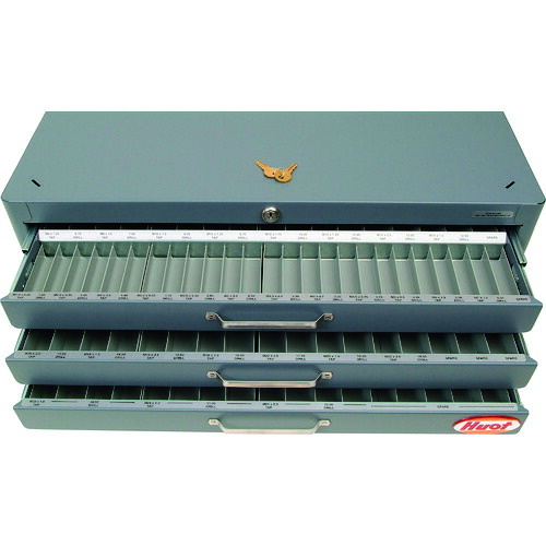 ヒューイット タップ＆ドリル専用キャビネット【1.25～22.0mm/M1.6×0.35～M24×2.0】 13599