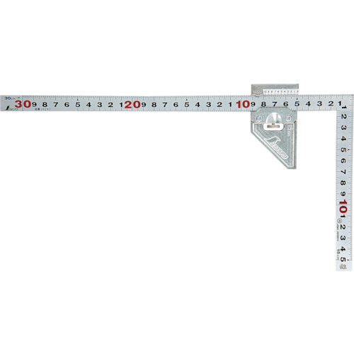 シンワ 曲尺平ぴた 12483 シルバー 30cm 表裏同目 ストッパー金属製付 JIS 5本まとめ売り 5本 【まとめ売り商品】