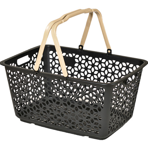 ヒマラヤ化学 1559 155928 ハンドル積み重ねバスケット ブラック 513×355×260 20個まとめ売り 20個 【まとめ売り商品】|設備プロ王国 店