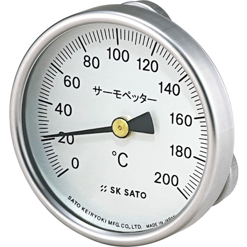 佐藤 バイメタル式境界線の外側気温計 2340-40 サーモペッター 0~400℃ (2340-40)