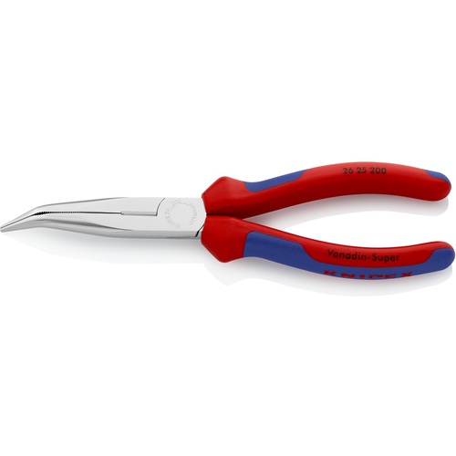 KNIPEX 先曲ロングラジオペンチ(40°) 2625-200 コンフォートハンドル クロムメッキ 6丁まとめ売り 6丁 【まとめ売り商品】