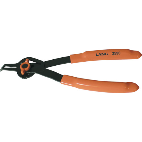 LANGTOOLS スナップリングプライヤー(軸穴兼用)45°曲爪 3590 6丁まとめ売り 6丁 【まとめ売り商品】
