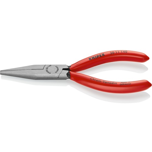KNIPEX ロングノーズプライヤー 3011-140 平口 プラスチックハンドル 140mm 6丁まとめ売り 6丁 【まとめ売り商品】｜設備プロ王国　店