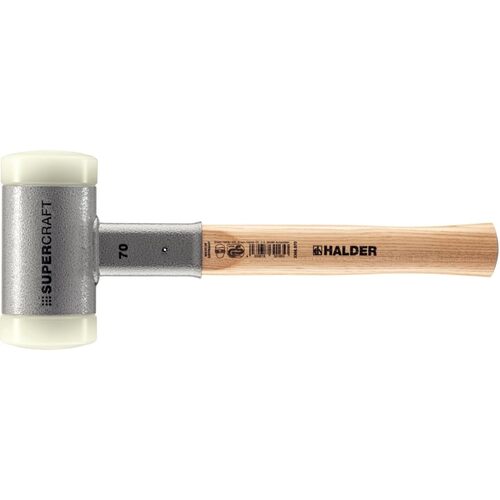 HALDER SUPERCRAFTショックレス 3366.070 無反動ハンマー ヒッコリーハンドル 径(70)mm ナイロン(白)|設備プロ王国 店