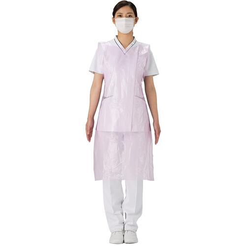 マツ科ヨシ マイスコPE前垂れ袖なし(さくら色) 24712704 24712704 50枚入 40箱まとめ売り 40箱 【まとめ売り商いもの】