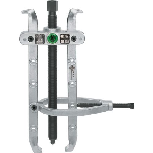 クッコ サイドクランプ付きギヤプーラー 210-2 リバーシブル 2本アーム 最大径135mm 深さ270mm｜設備プロ王国　店