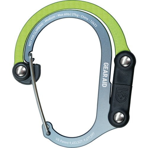 Gear Aid 210013-907 カラビナ型フック ヒーロークリップ ミディアム ネイビーグリーン 6個まとめ売り 6個 【まとめ売り商品】|設備プロ王国 店