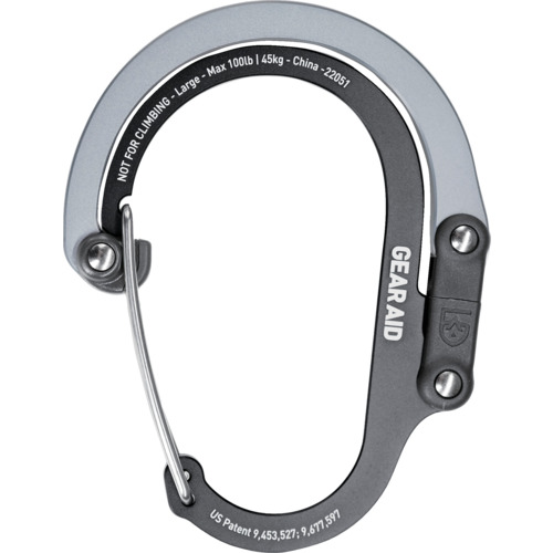 Gear Aid 210014-920 カラビナ型フック ヒーロークリップ ラージ グレー 4個まとめ売り 4個 【まとめ売り商品】