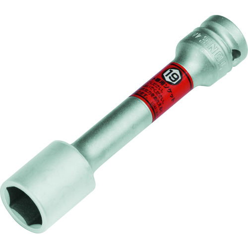 TONE プロテクター付インパクト用薄形ロングホイルナットソケット(自動車整備用) 4AP-19LLN 対辺寸法19mm 10個まとめ売り 10個 【まとめ売り商品】