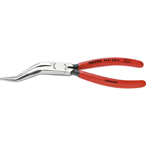 KNIPEX メカニックプライヤー 3881-200A クランク プラスチックハンドル 6丁まとめ売り 6丁 【まとめ売り商品】