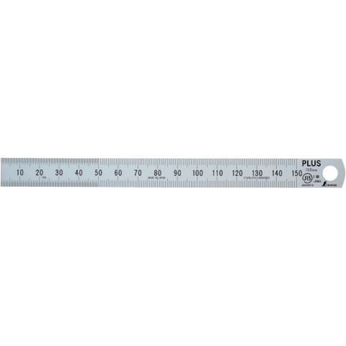 PLUS 47741)ステンレス鋼直尺 47741 15cm×0.5粍厚 しろがね色 30本まとめ売り 30本 【まとめ売り商いもの】