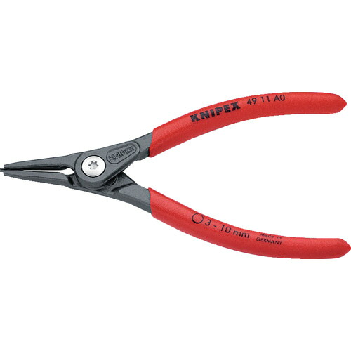 KNIPEX 軸用精密スナップリングプライヤー 4911-A0 3－10mm 6丁まとめ売り 6丁 【まとめ売り商品】