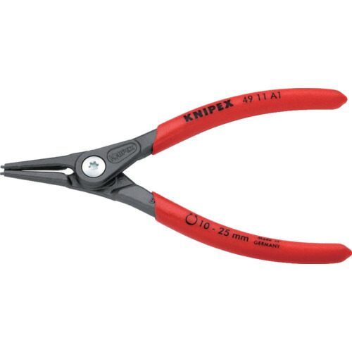 KNIPEX 軸用細かいスナップリングプライヤー 4911-A1 10－25粍 6丁まとめ売り 6丁 【まとめ売り商いもの】 手動工具-DIY・工具