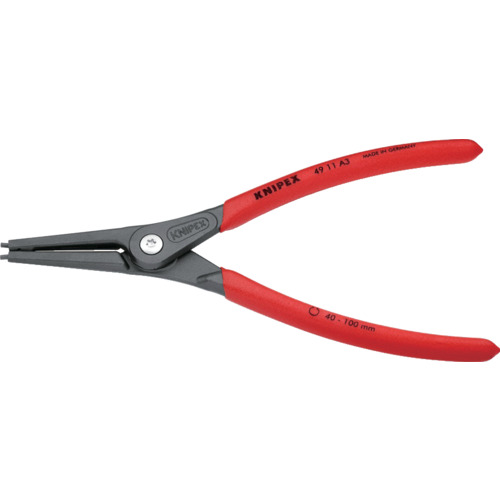KNIPEX 軸用精密スナップリングプライヤー 4911-A3 40－100mm 6丁まとめ売り 6丁 【まとめ売り商品】